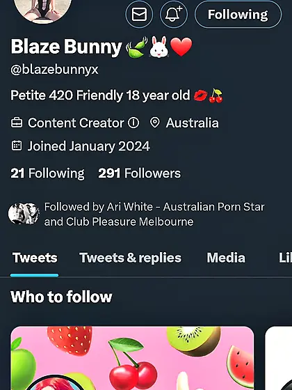 Melbourne sex worker @blazebunnyx @daniellaaagra