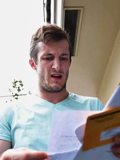 Hottie looks nervous after her cunt is creampied