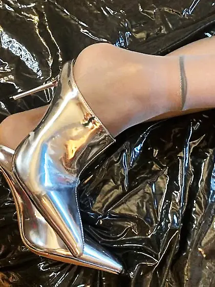 Silver Heels and Nylon Feet