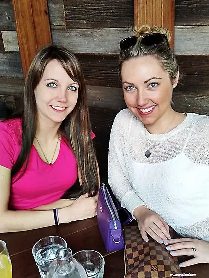 Crazy brunette blonde friends