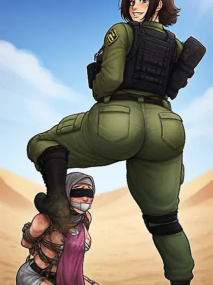 Israeli IDF Girl Steps On Muslim