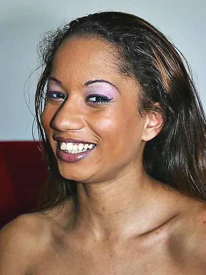 Dark skinned tight chick Mya Mason with sexy legs shows her pink