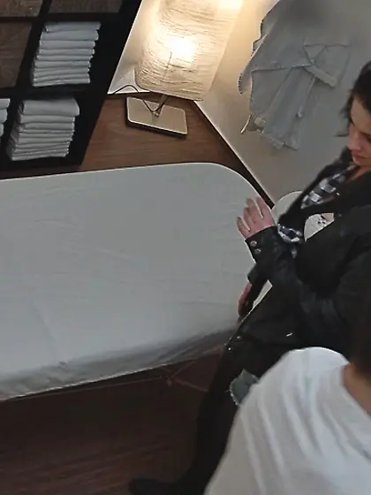 Hard cock masseur impales