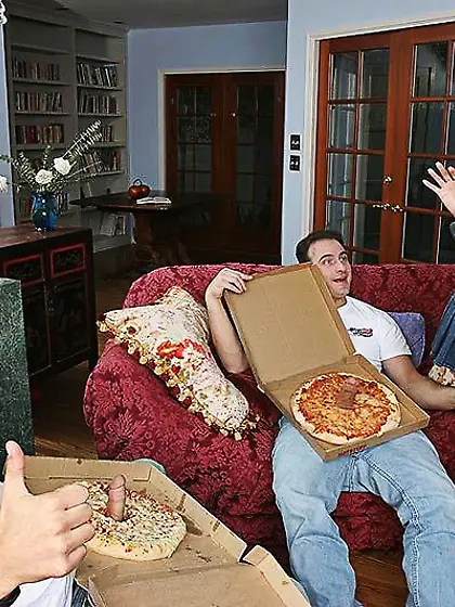 Stunning big sausage pizza