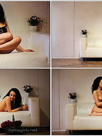 Teen brunette Katie has a lot of fun posing...