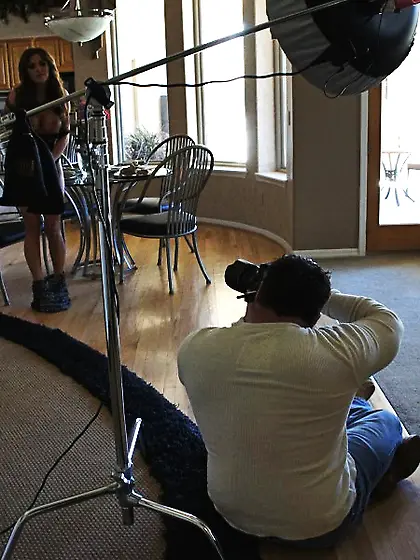 Sexy stacked brunette McKenzie Miles rides dildo machine outdoor