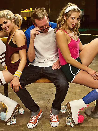 Appealing women feeding a creepy asshole their sweaty toes