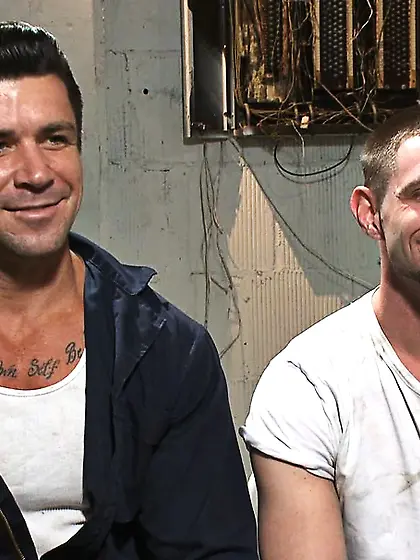 Caged hunk ready big