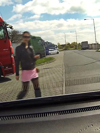 Long-legged slut stockings pleasing