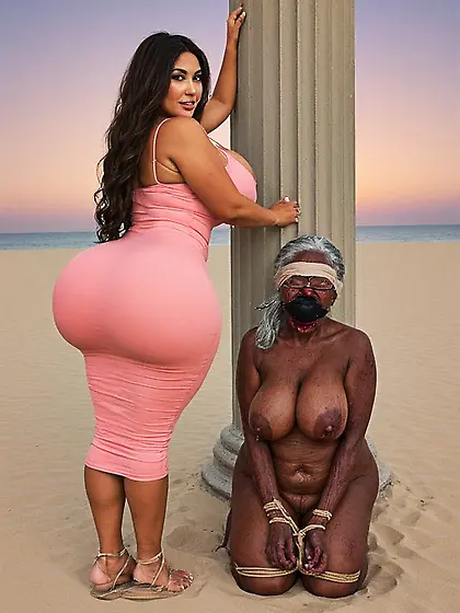 Big Booty White Woman and Nigger Slave