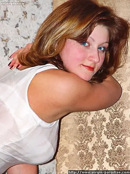 Virgin in white lingerie