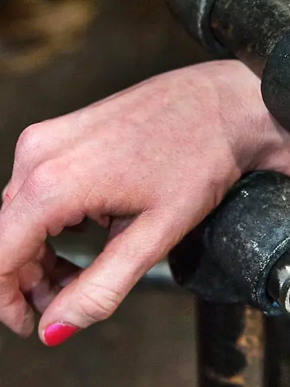 Alluring blonde submissive extreme