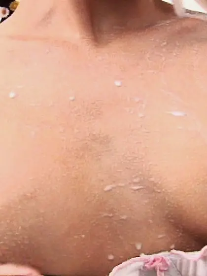 Skirt-wearing brunettes enjoy enemas