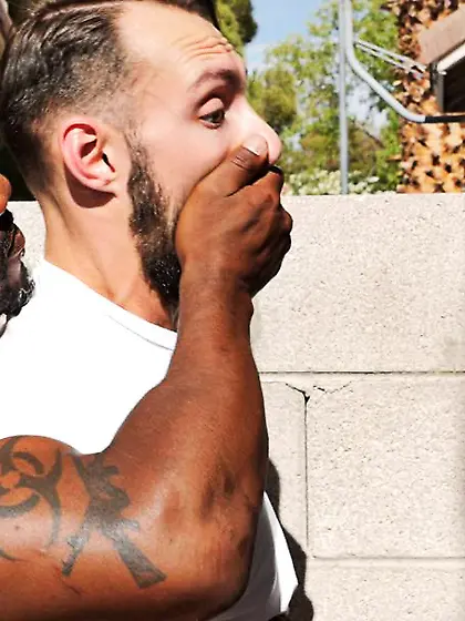 Bearded bottom takes a very long BBC up his...