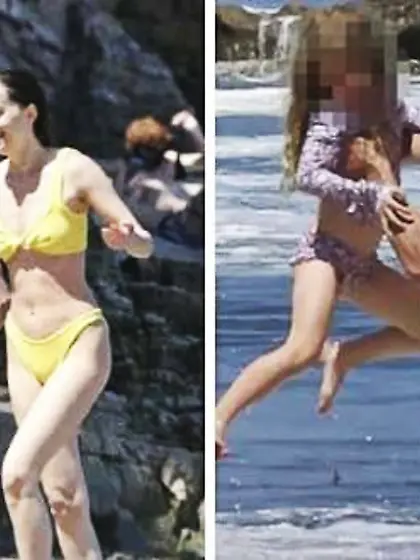 Dakota Johnson in a yellow bikini