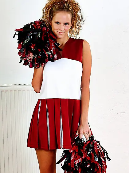 Raylene Richards is the sweet cheerleader who is always horny an