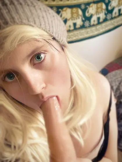 Slutty Blonde Sissy Cocksucker