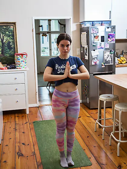 Sel -confident girl showing off some seriously amazing poses