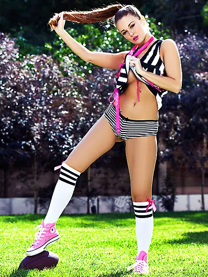 Sexy redhead pink whistle