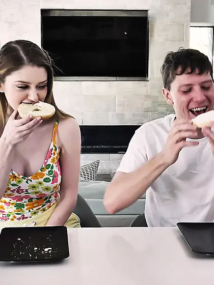 Naughty blondy sisters teach