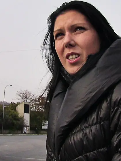 Tattooed dark hair babe