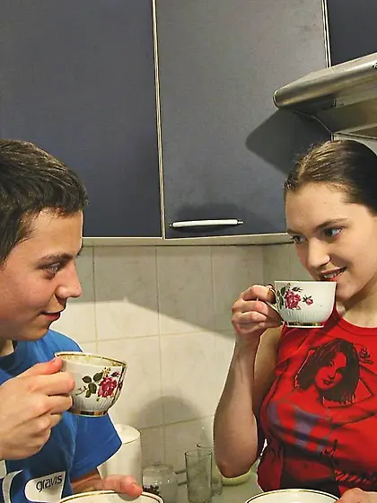 This girl loves coffee,