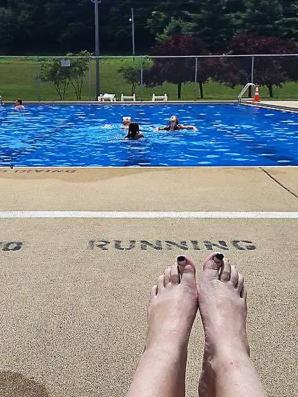 Cheryl's feet and her moms feet