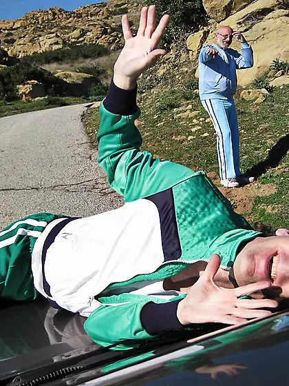 Petite exotic teen Tiny Tabby has outdoor sex with her horny old