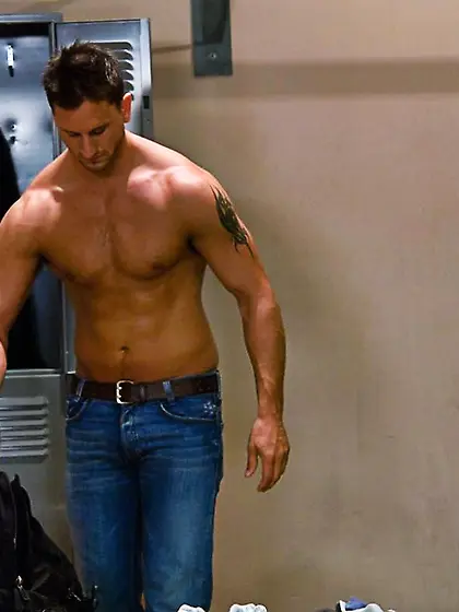 Nerd guy muscular hunk