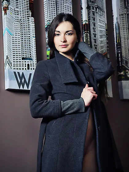 Winning teenage model poses like a pro for erotic session in the