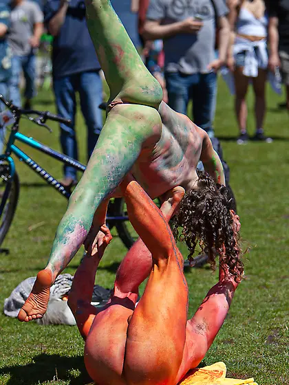 Bikes,  Bodypaint and Public Nudity