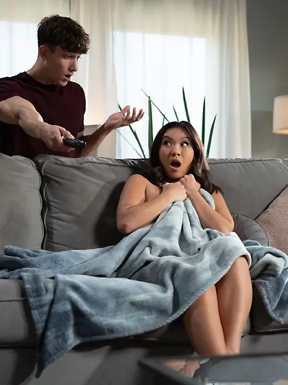 Kimmy Kimm takes cum on her butt cheeks after getting her Asian