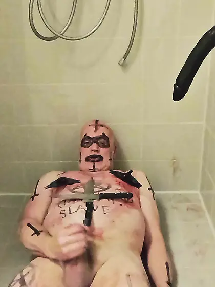 Satan Slave Cuts Open His Own Nipples