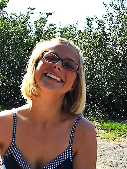 Hot blonde with glasses gets stuffed with a hard cock before fea