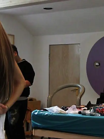 Behind the scenes of sexy bodied model Sandee Westgate with huge