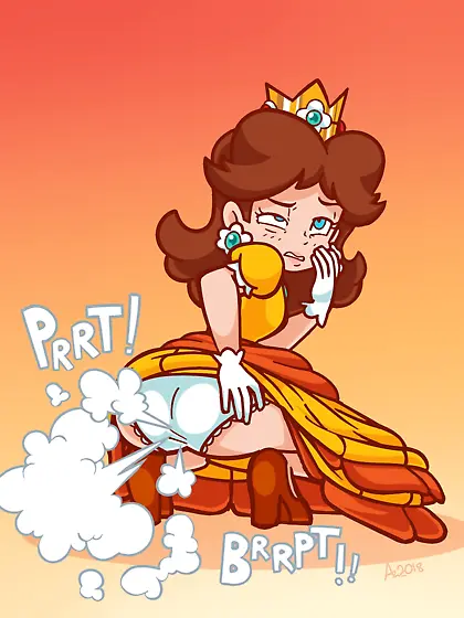 Princess Daisy Farting and Pooping