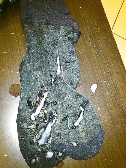 Cum on used nylons