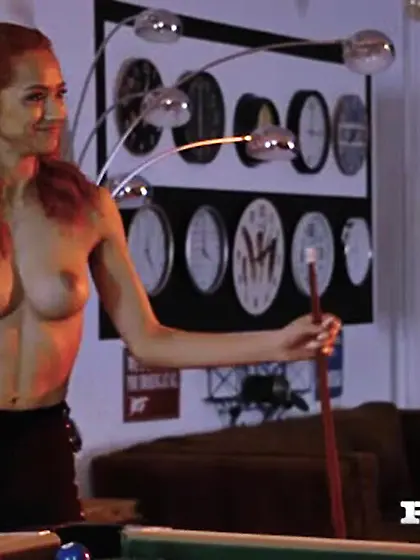 After blowjob ginger maid gets holes drilled...