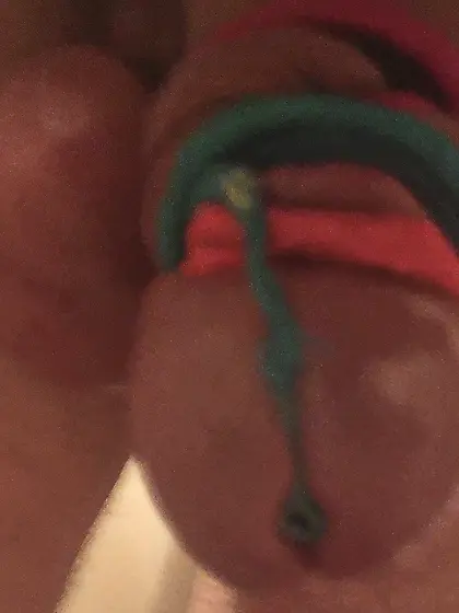 Cock and balls strangling fun