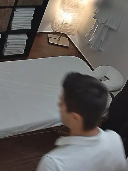 Skillful masseur seduce young