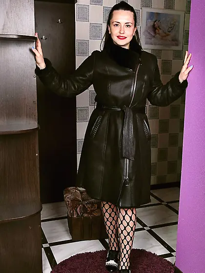 Saggy tits fishnet feet