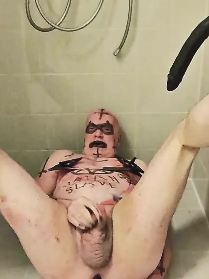 Satan Slave Cuts Open His Own Nipples