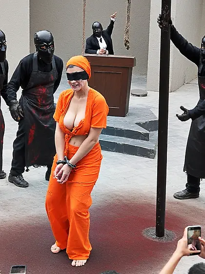 Prisoner of war being executed