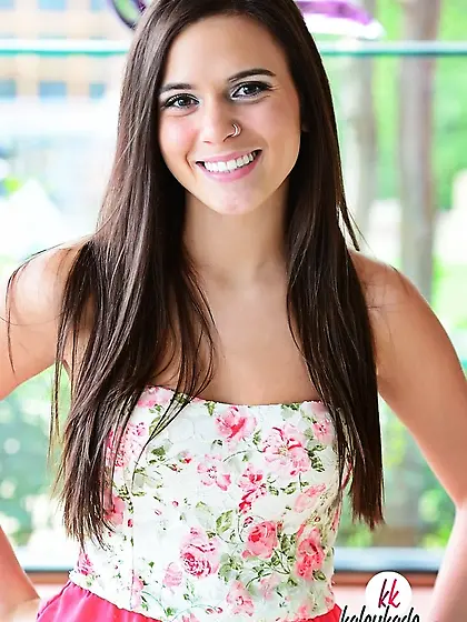 Sexy girl takes colorful