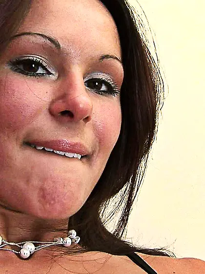 Russian sporty teen masturbates her shaved pussy