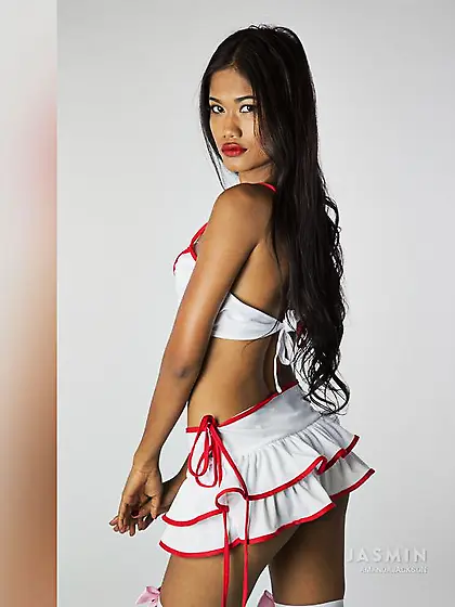 Athletic asian big tits oil