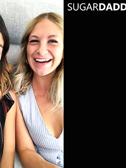 Two slutty teens rocking in hot threesome