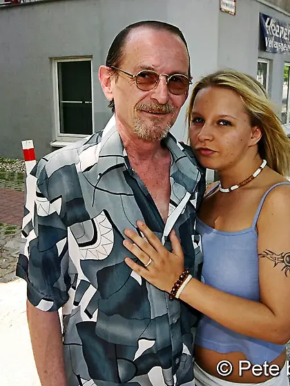 Sexy blonde fucked by pensioner Peter