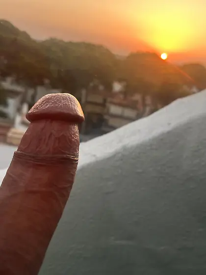 Teen cock by the sunrise