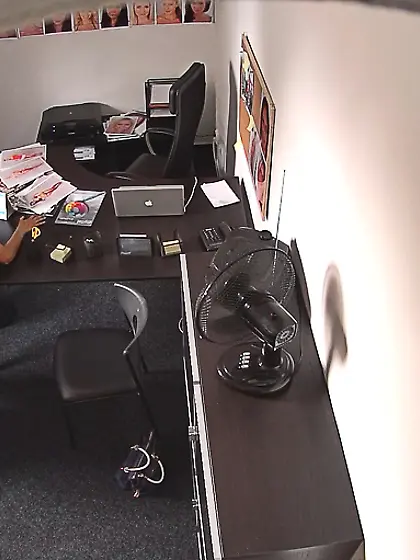 Brunette chick white vest